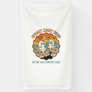 Halloween Retro-Geister-Nacht Banner