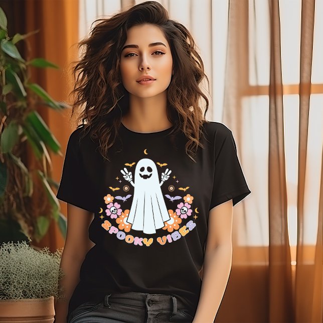 HALLOWEEN RETRO GROOVY SPOOKY VIBES T-Shirt (Von Creator hochgeladen)
