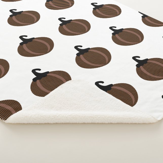 Halloween Retro Heart Pumpkins Sherpadecke (3/4)