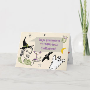Halloween Retro Humor Fabelhaft Benutzerdefinierte Karte