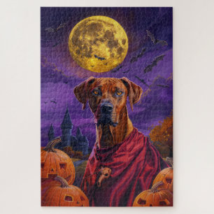 Halloween Rhodesian Ridgeback Vampir Kürbisse