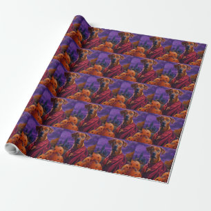 Halloween Rhodesian Ridgeback Vampire Pumpkins Geschenkpapier