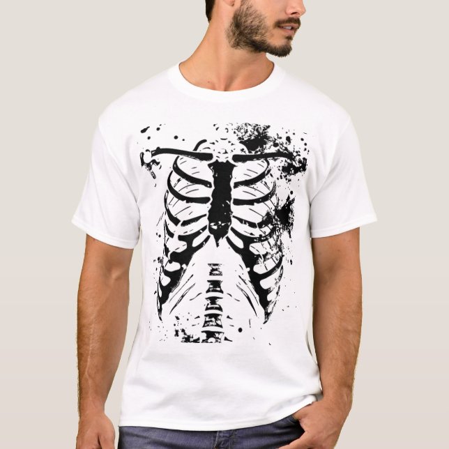 Halloween Rib Cage T-Shirt (Vorderseite)
