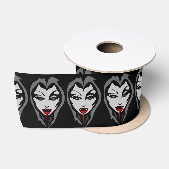 Halloween Ribbon Vampire Halloween Ribbon Customiz Satinband (Spule)