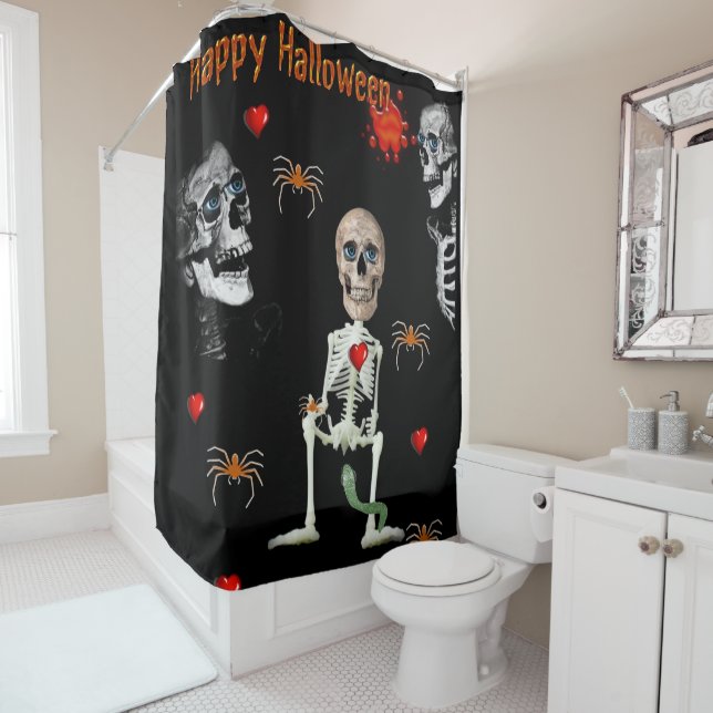 Halloween rideau de douche Happy Halloween (En situation)