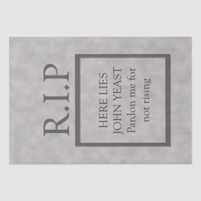 Halloween RIP Funny Toumbstone Dekoration Seidenpapier (Vorderseite)