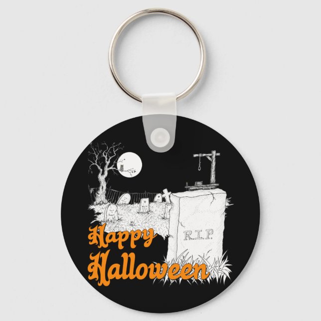 Halloween-RIP Schlüsselanhänger (Vorderseite)