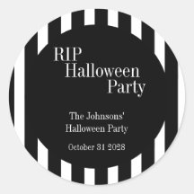 Halloween RIP Schwarz-Weiß-Streifen-Party