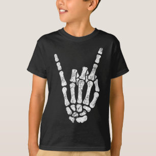 Halloween Rock Hand Skeleton Rock'n'Roll Symb T-Shirt