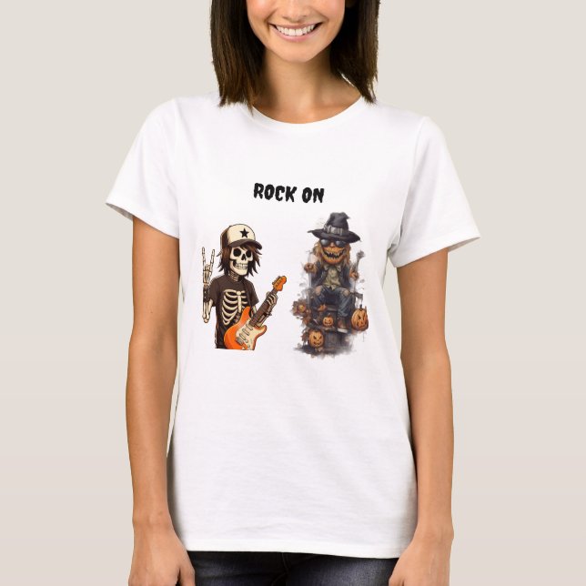 Halloween rock on T-Shirt (Vorderseite)