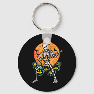 Halloween Rocker Skeleton Gitarre Rock Costume Men Schlüsselanhänger