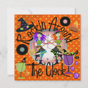 Halloween Rockin' Rund um die Uhr Einladung