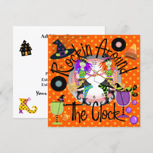 Halloween Rockin' Rund um die Uhr Einladung