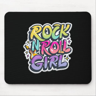 Halloween Rock'n'Roll Girl Retro Kostüm Graffiti Mousepad