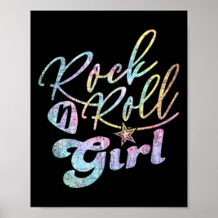 Halloween Rock'n'Roll Girl Retro Kostüme Gefärbte Poster