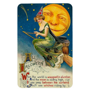 Halloween-Rodeln Vintag Magnet