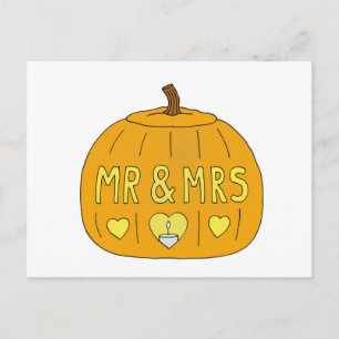 Halloween Romantischer Mr und Mrs Postkarte
