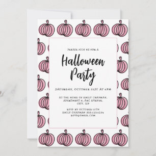 Halloween rosa Kürbis Einladung