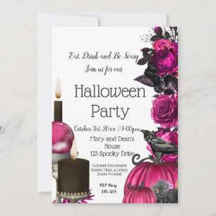 Halloween rose, Sorcière, Invitation gothique