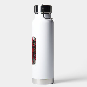 Halloween roter Totenkopf Amerikanische Flagge Spi Trinkflasche