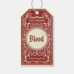 Halloween roter Vintager Vampire-Blutumbau Geschenkanhänger