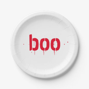 Halloween rotes, blutiges beängstigendes Papiersch Pappteller