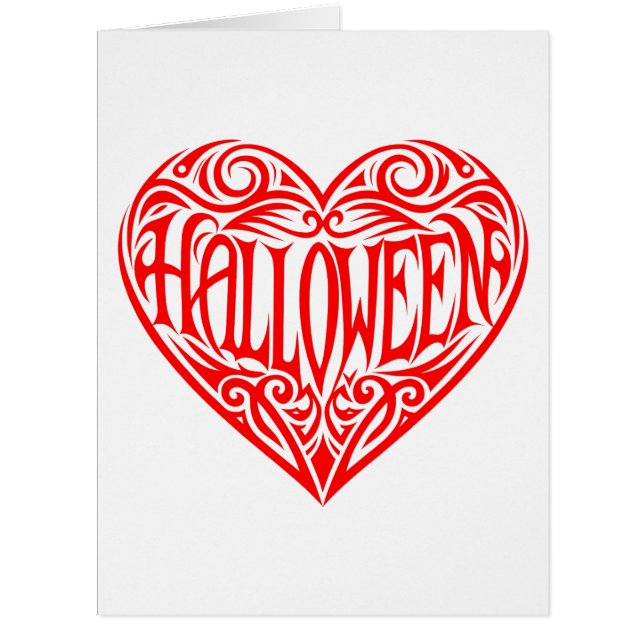 Halloween, Rotes Herz, Feiertag (Vorderseite)
