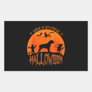 Halloween Rottweiler Hund Funny Beängstigend Costu Rechteckiger Aufkleber