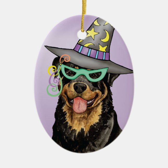 Halloween Rottweiler Keramik Ornament (Vorne)
