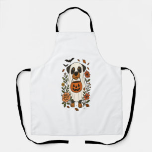 Halloween-Rottweiler mit Blumen Schürze