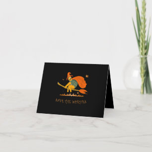 Halloween Rotzunge Flying Turtle Broom Salem Dankeskarte