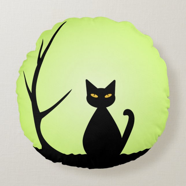Halloween Round Pillow Rundes Kissen (Vorderseite)