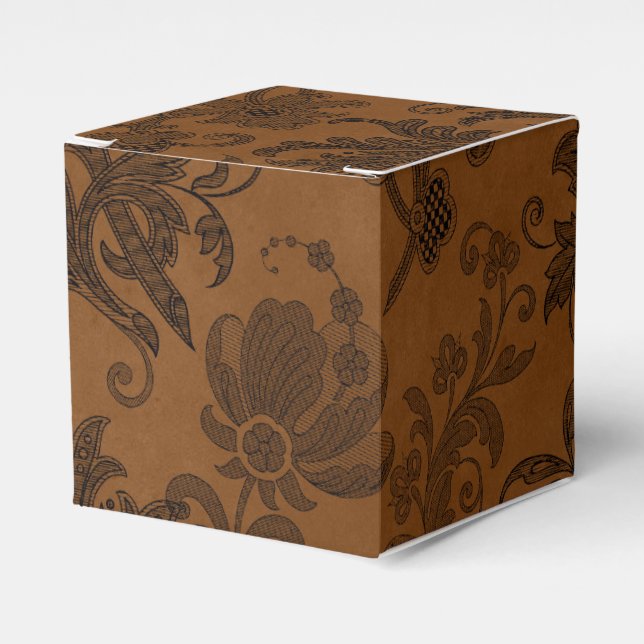 Halloween Royal Floral Damask Geschenkschachtel (Vorderseite)