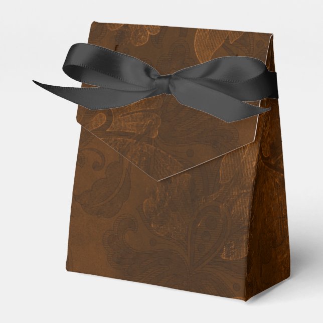 Halloween Royal Floral Rustic Damask Geschenkschachtel (Vorderseite)