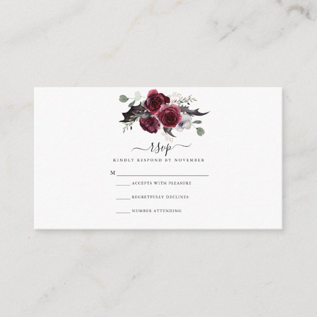 Halloween-RSVP-Karte Begleitkarte (Vorderseite)