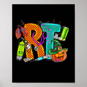 Halloween RT Respiratorentherapeut spooky RT Kürbi Poster