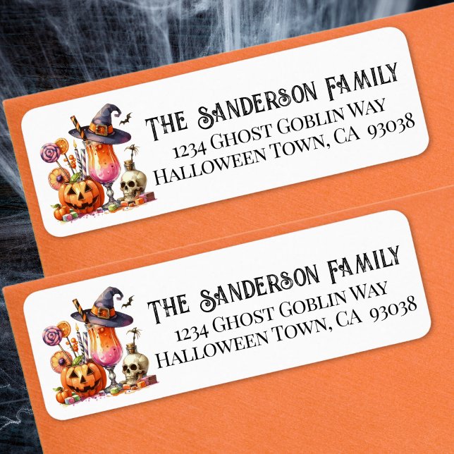 Halloween-Rücksendeadresse (Halloween Return Address label )