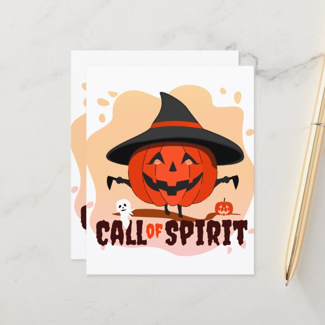 Halloween-Ruf (Vorderseite/Rückseite Beispiel)