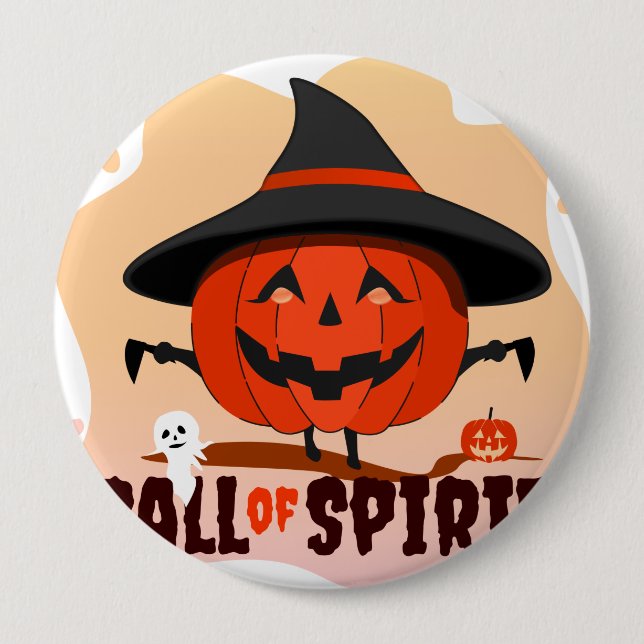 Halloween-Ruf Button (Vorderseite)