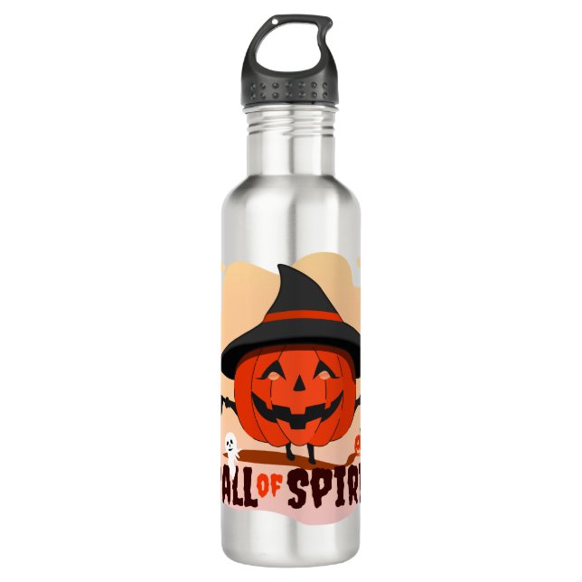 Halloween-Ruf Edelstahlflasche (Vorderseite)
