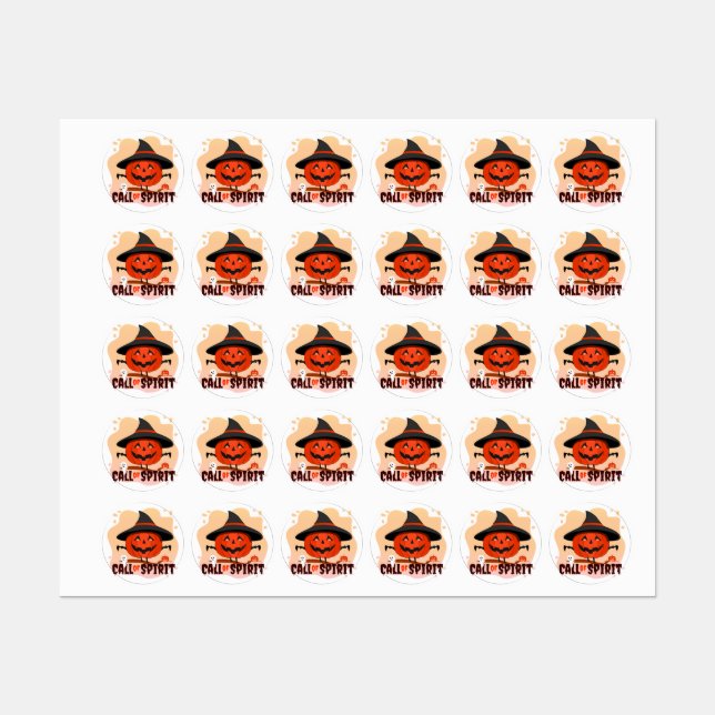 Halloween-Ruf Etiketten (Blatt)