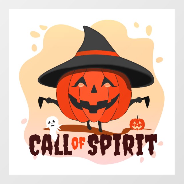 Halloween-Ruf Fensteraufkleber (Blatt)