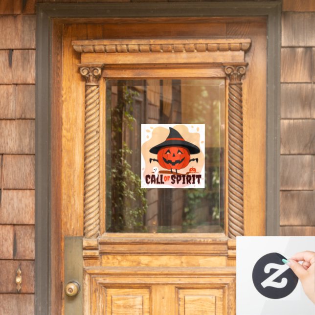 Halloween-Ruf Fensteraufkleber (Haustür)