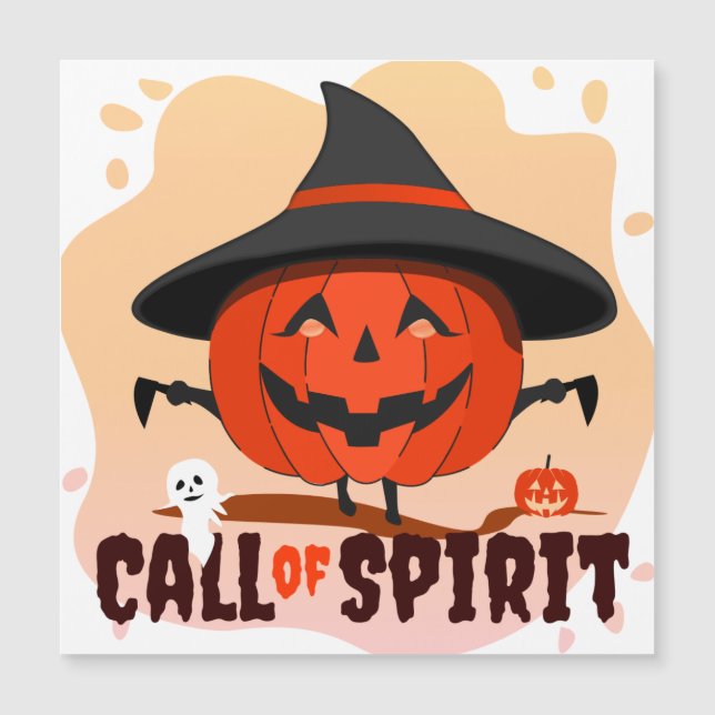Halloween-Ruf Magnetkarte (Vorderseite)