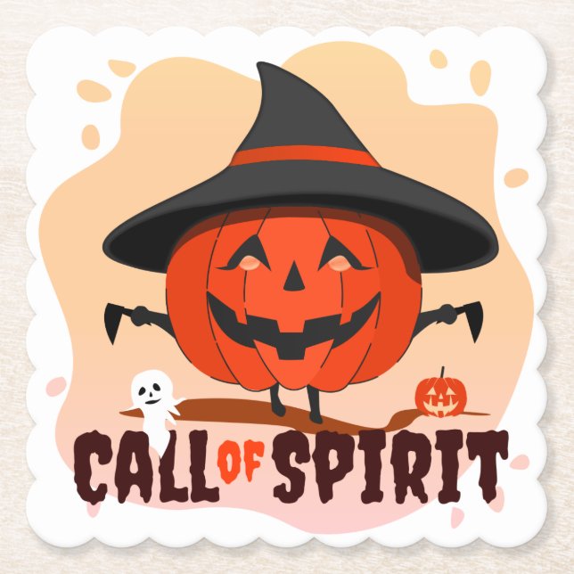 Halloween-Ruf Untersetzer (Vorderseite)