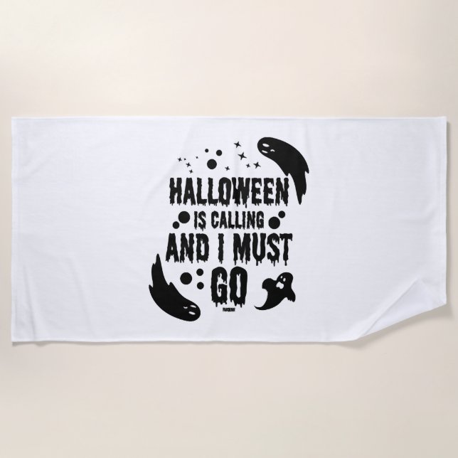 Halloween ruft strandtuch (Vorderseite)