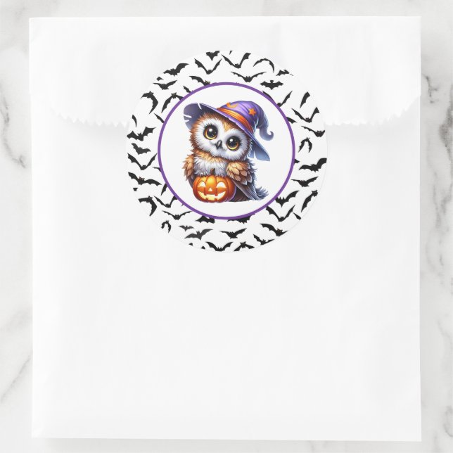 Halloween Runder Aufkleber (Tasche)