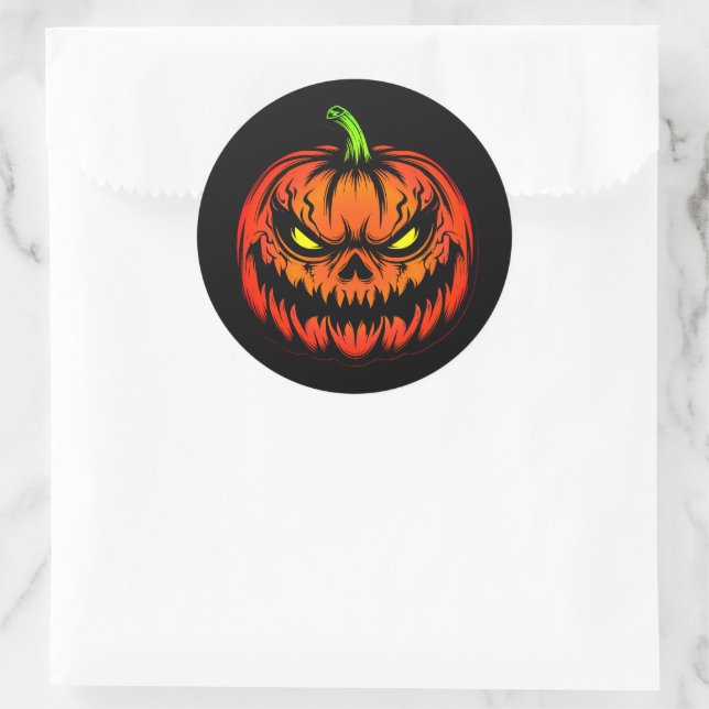 Halloween Runder Aufkleber (Tasche)
