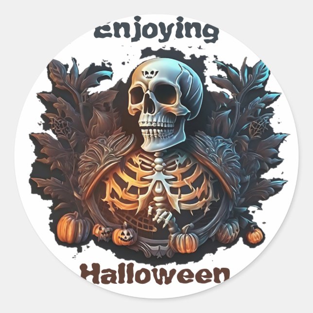 Halloween Runder Aufkleber (Vorderseite)