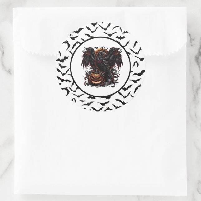 Halloween Runder Aufkleber (Tasche)